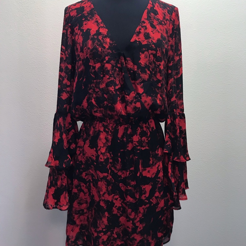 Parker black & red mini dress sz XS